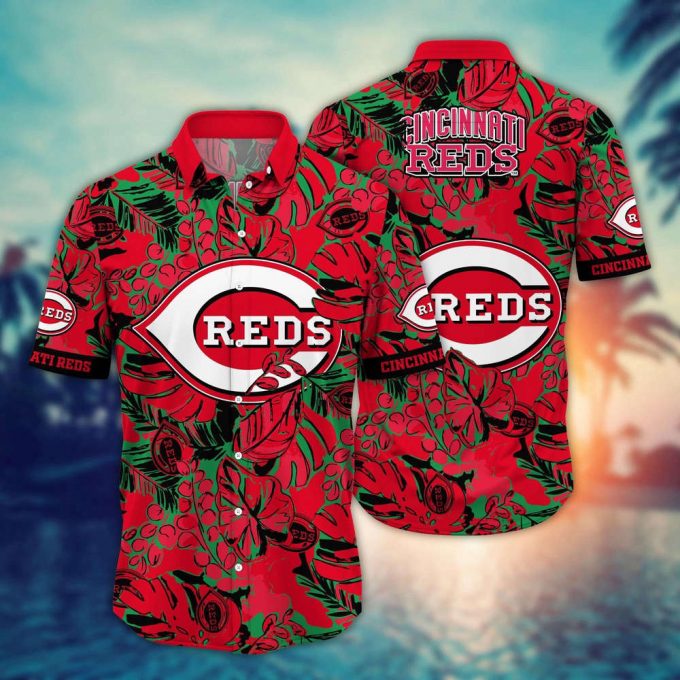 Mlb Cincinnati Reds Hawaiian Shirt Flower Palm Tree Paradise For Fans 2