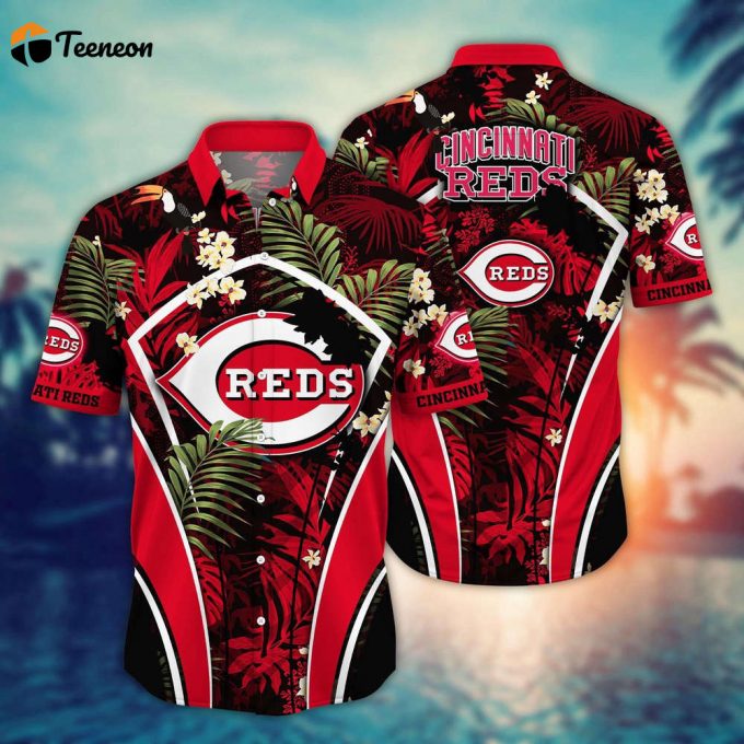 Mlb Cincinnati Reds Hawaiian Shirt Flower Strike A Style Pose For Fans 1