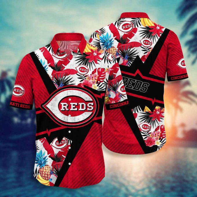 Mlb Cincinnati Reds Hawaiian Shirt Flower Swing Into Sunset For Fans 2