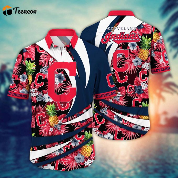 Mlb Cleveland Indians Hawaiian Shirt Flower Bloom In Glory For Fans 1