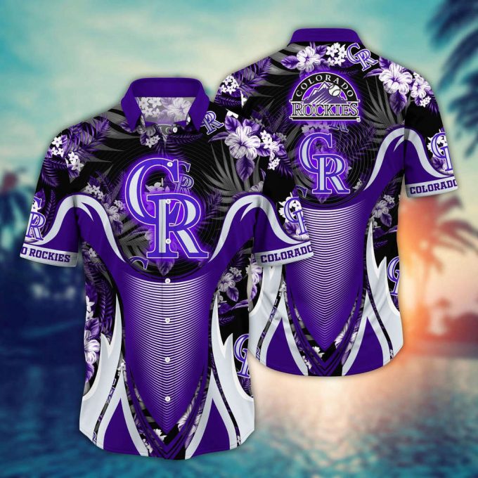 Mlb Colorado Rockies Hawaiian Shirt Flower Grandstand Glamour For Fans 2