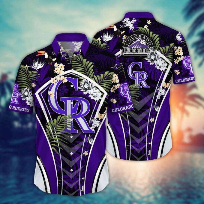 Mlb Colorado Rockies Hawaiian Shirt Flower Strike A Style Pose For Fans 2