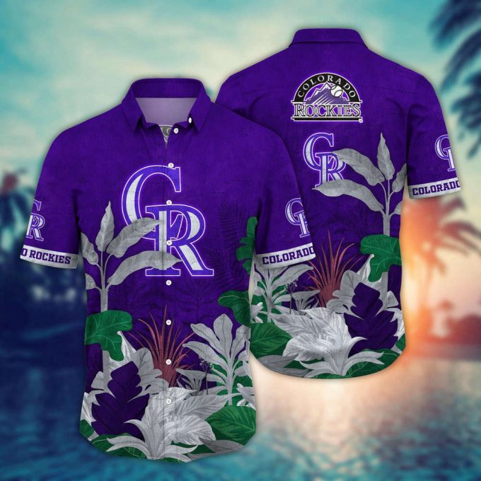 Mlb Colorado Rockies Hawaiian Shirt Flower Tropical Trees Pattern For Fans 2