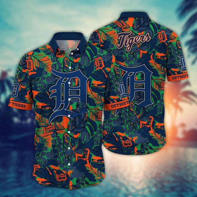 Mlb Detroit Tigers Hawaiian Shirt Flower Palm Tree Paradise For Fans 2