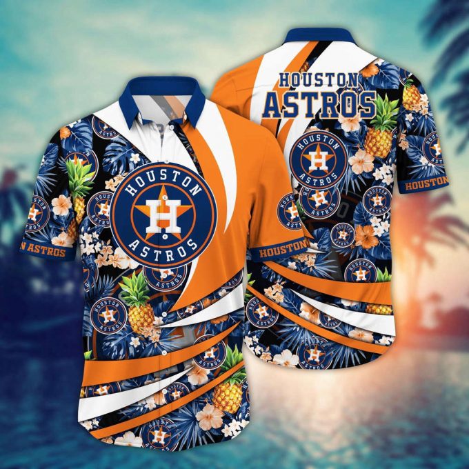 Mlb Houston Astros Hawaiian Shirt Flower Bloom In Glory For Fans 2