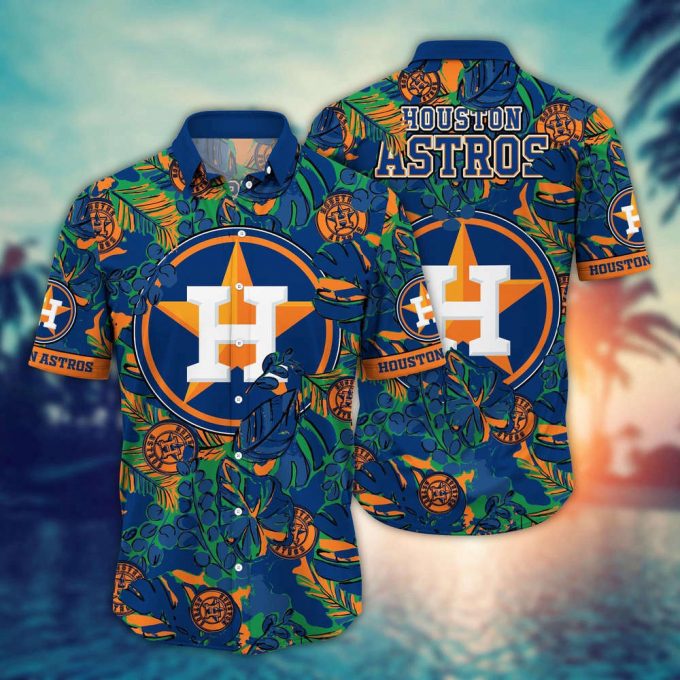 Mlb Houston Astros Hawaiian Shirt Flower Palm Tree Paradise For Fans 2