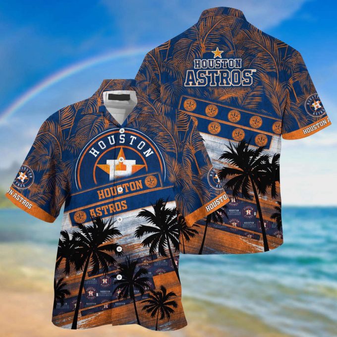 Mlb Houston Astros Hawaiian Shirt Palm Tree Pattern For Fans Sports 2