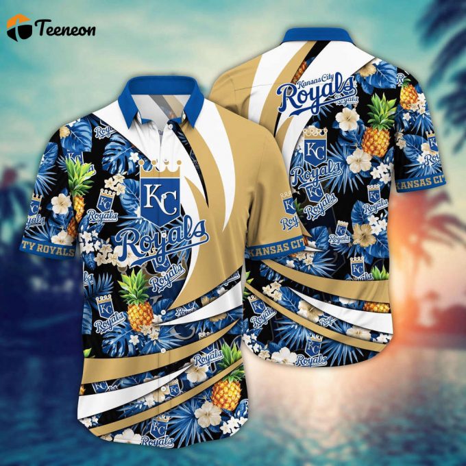 Mlb Kansas City Royals Hawaiian Shirt Flower Bloom In Glory For Fans 1