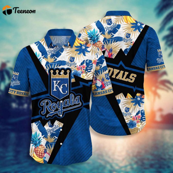 Mlb Kansas City Royals Hawaiian Shirt Flower Swing Into Sunset For Fans 1