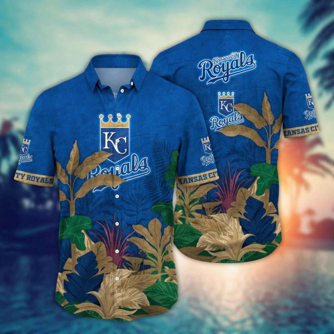 Mlb Kansas City Royals Hawaiian Shirt Flower Tropical Trees Pattern For Fans 2