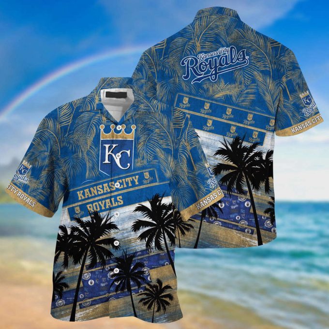 Mlb Kansas City Royals Hawaiian Shirt Palm Tree Pattern For Fans Sports 2