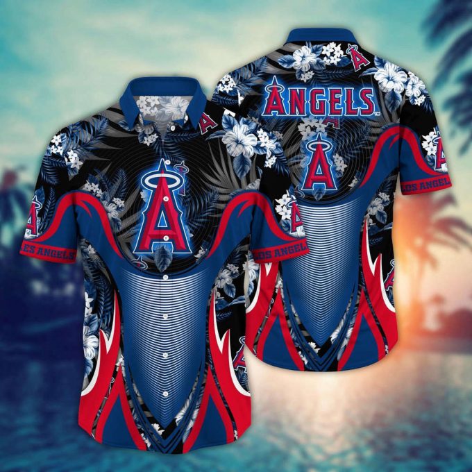 Mlb Los Angeles Angels Hawaiian Shirt Flower Grandstand Glamour For Fans 2