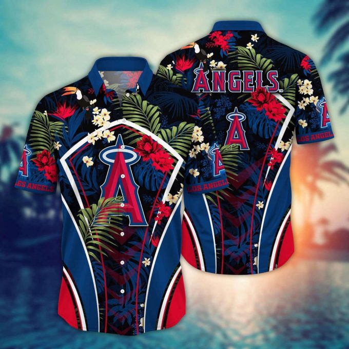 Mlb Los Angeles Angels Hawaiian Shirt Flower Strike A Style Pose For Fans 2