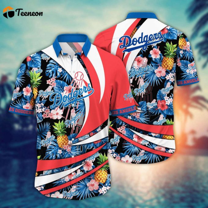 Mlb Los Angeles Dodgers Hawaiian Shirt Flower Bloom In Glory For Fans 1