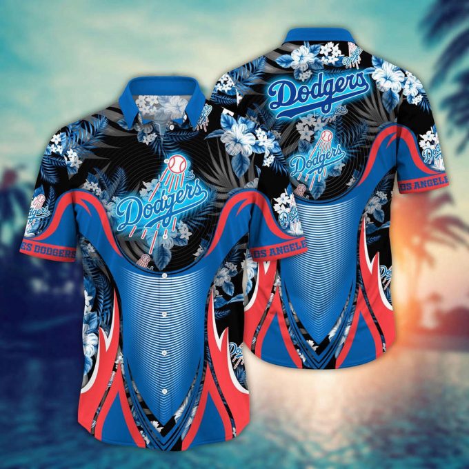 Mlb Los Angeles Dodgers Hawaiian Shirt Flower Grandstand Glamour For Fans 2