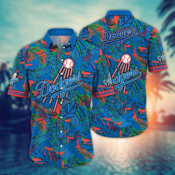 Mlb Los Angeles Dodgers Hawaiian Shirt Flower Palm Tree Paradise For Fans 2