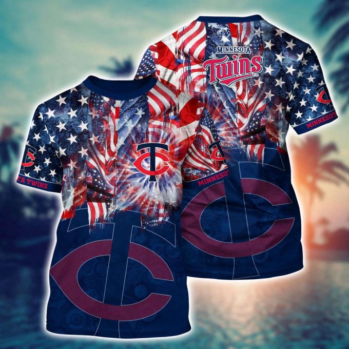 Mlb Minnesota Twins 3D T-Shirt Hawaiian Heatwave For Fans Sports 2