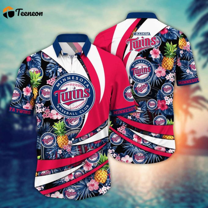 Mlb Minnesota Twins Hawaiian Shirt Flower Bloom In Glory For Fans 1