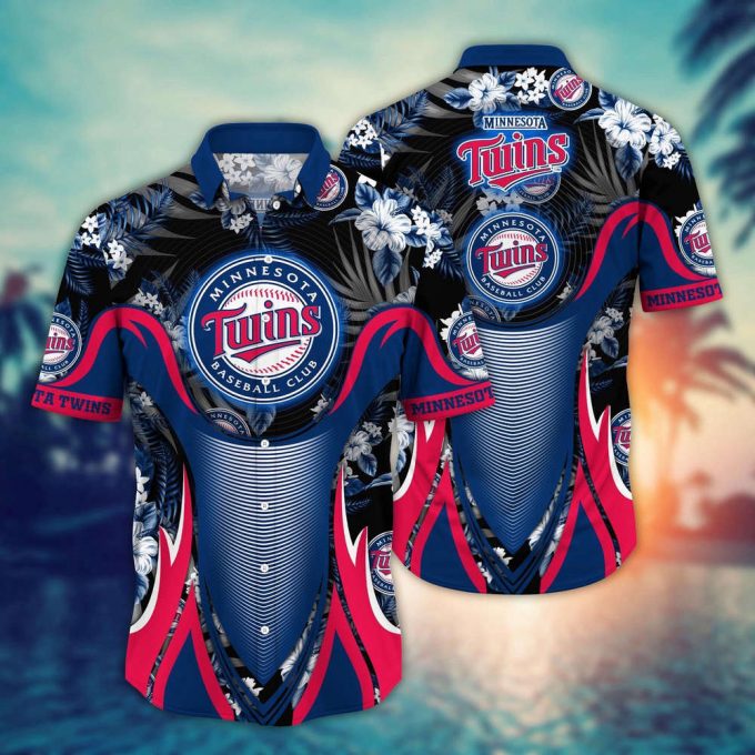 Mlb Minnesota Twins Hawaiian Shirt Flower Grandstand Glamour For Fans 2