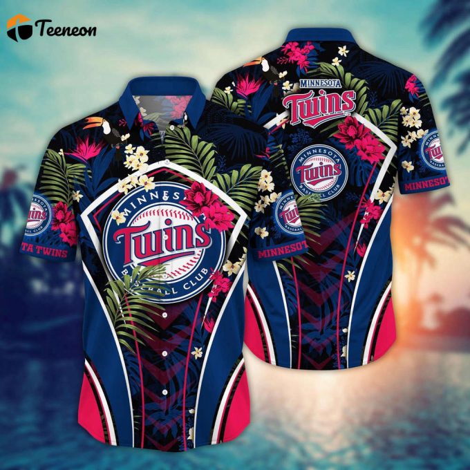 Mlb Minnesota Twins Hawaiian Shirt Flower Strike A Style Pose For Fans 1