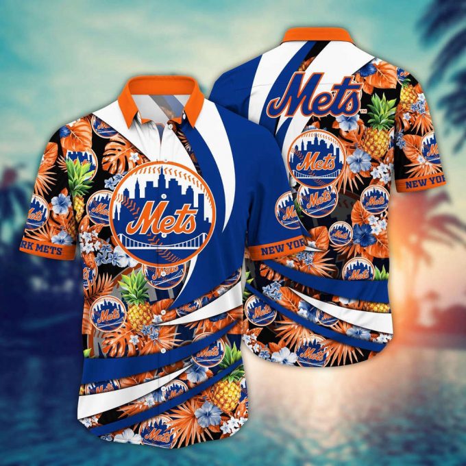 Mlb New York Mets Hawaiian Shirt Flower Bloom In Glory For Fans 2