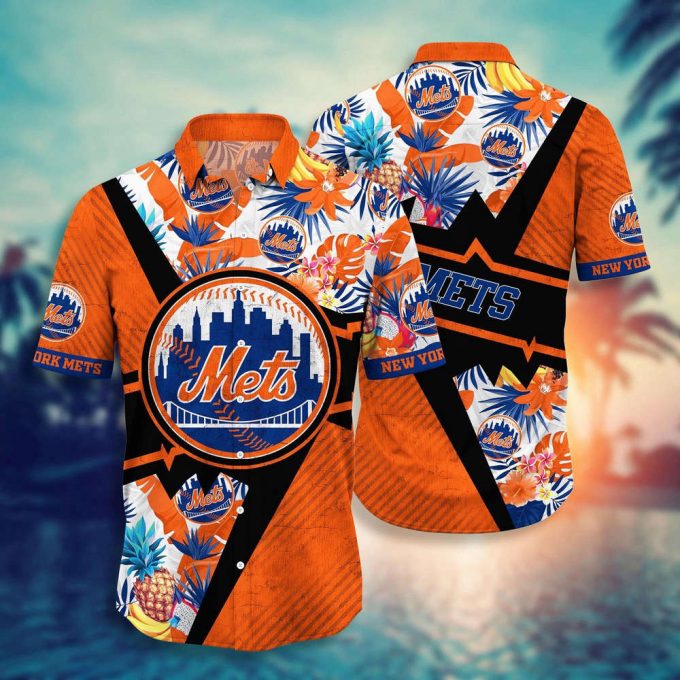 Mlb New York Mets Hawaiian Shirt Flower Swing Into Sunset For Fans 2