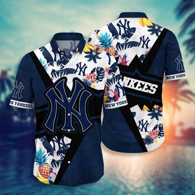 Mlb New York Yankees Hawaiian Shirt Flower Swing Into Sunset For Fans 2