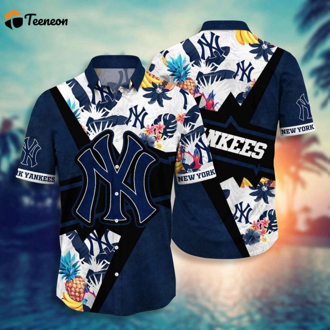 Mlb New York Yankees Hawaiian Shirt Flower Swing Into Sunset For Fans 1