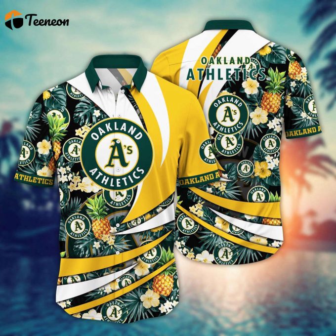 Mlb Oakland Athletics Hawaiian Shirt Flower Bloom In Glory For Fans 1