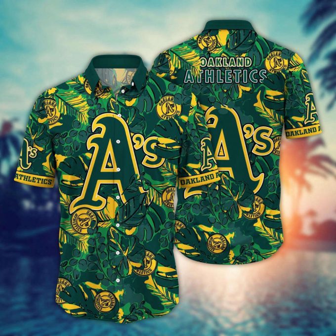 Mlb Oakland Athletics Hawaiian Shirt Flower Palm Tree Paradise For Fans 2