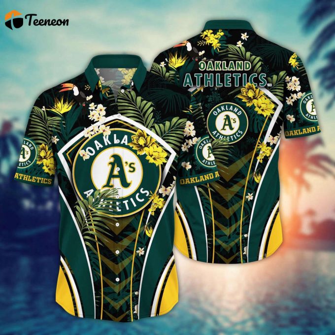 Mlb Oakland Athletics Hawaiian Shirt Flower Strike A Style Pose For Fans 1