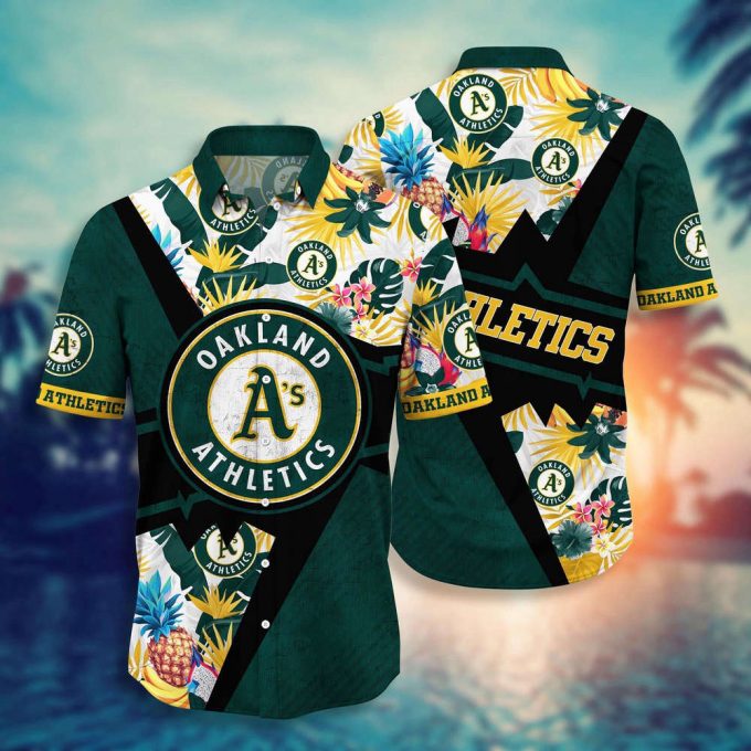 Mlb Oakland Athletics Hawaiian Shirt Flower Swing Into Sunset For Fans 2