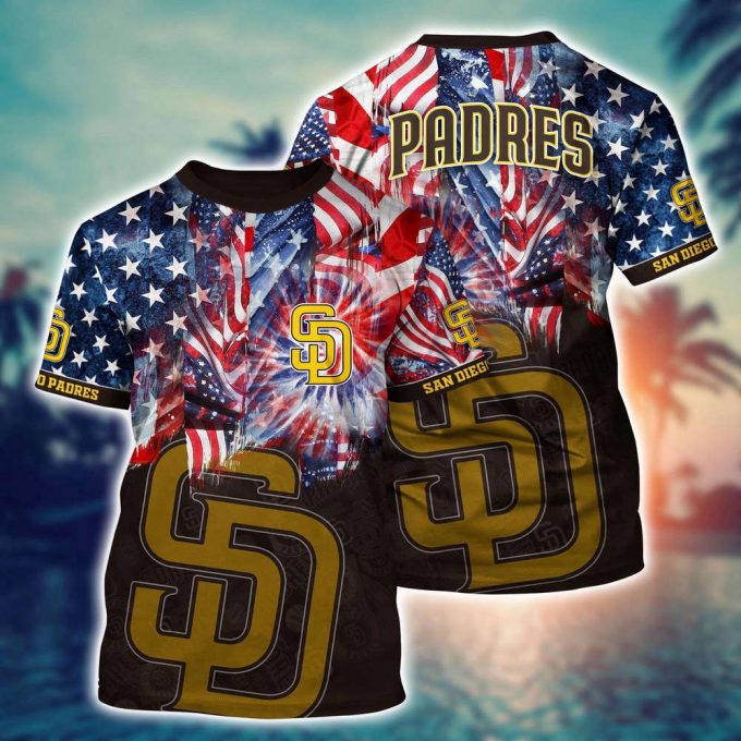 Mlb San Diego Padres 3D T-Shirt Hawaiian Heatwave For Fans Sports 2