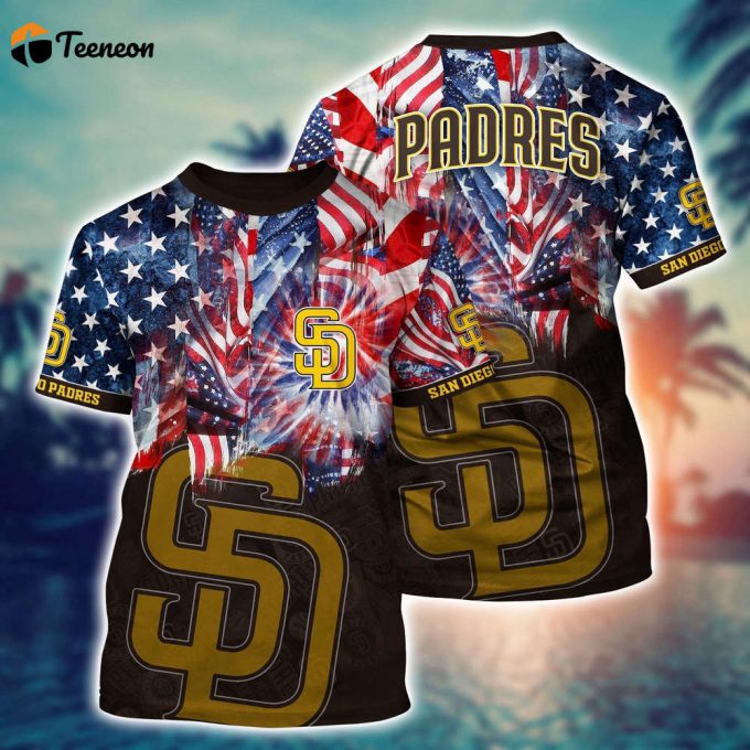 Mlb San Diego Padres 3D T-Shirt Hawaiian Heatwave For Fans Sports 1