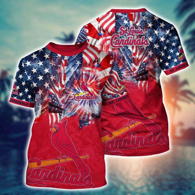 Mlb St. Louis Cardinals 3D T-Shirt Hawaiian Heatwave For Fans Sports 2