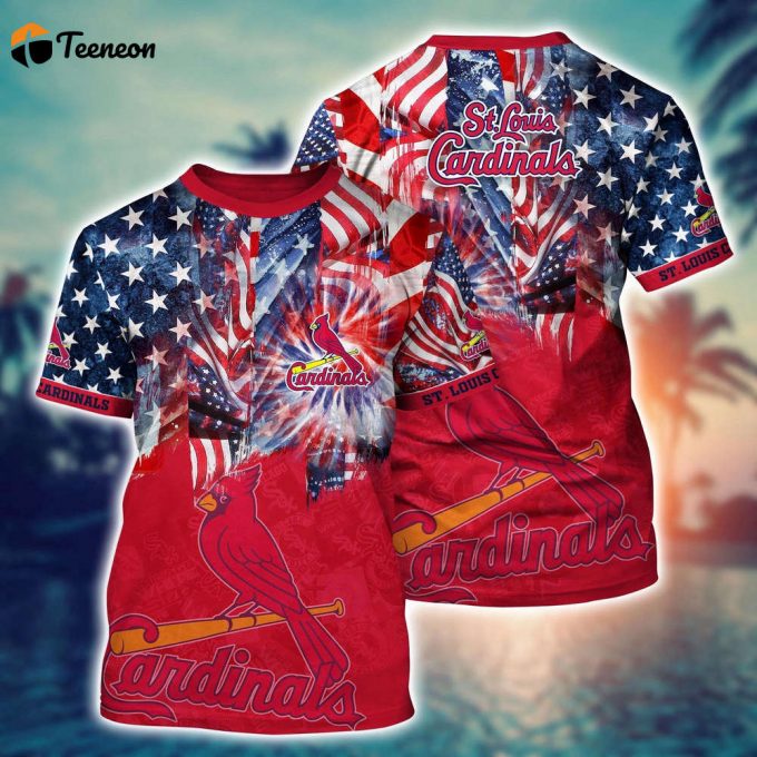 Mlb St. Louis Cardinals 3D T-Shirt Hawaiian Heatwave For Fans Sports 1