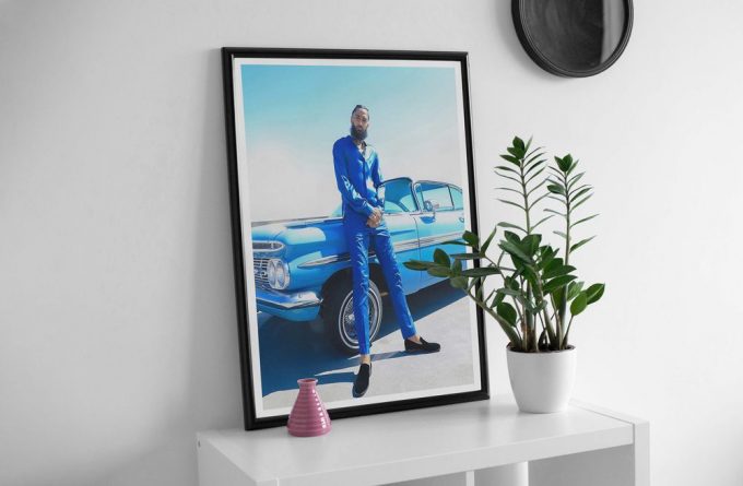 Nipsey Hussle In A Blue Suit Poster For Home Decor Gift 5