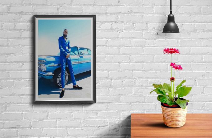 Nipsey Hussle In A Blue Suit Poster For Home Decor Gift 6