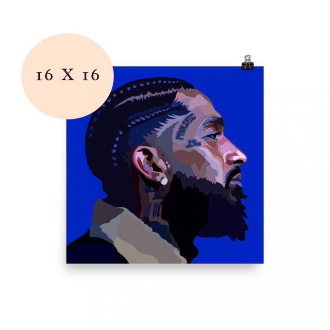 Nipsey Hussle Poster For Home Decor Gift - Rapper Art 4