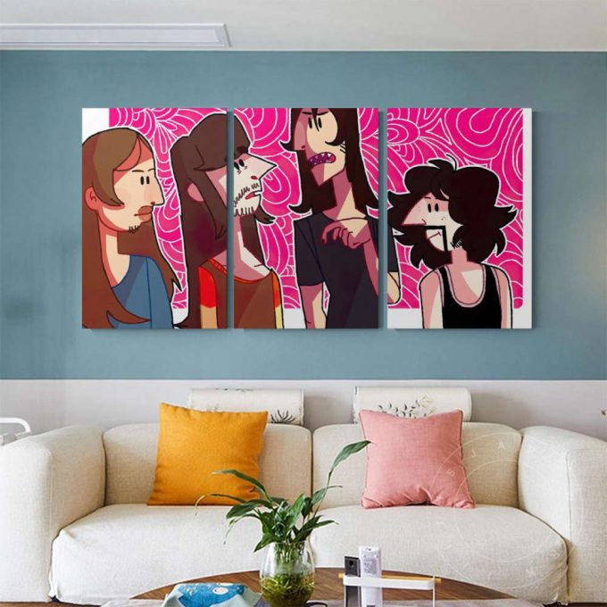 Pink Floyd Band Cartoon Art Poster For Home Decor Gift Canvas 4