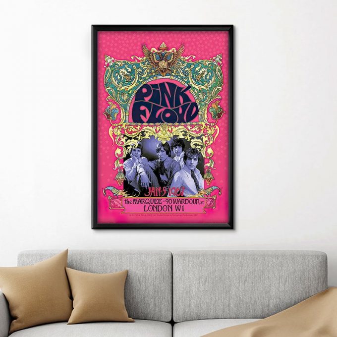 Pink Floyd Marquee Club 1967 Poster For Home Decor Gift Canvas 4