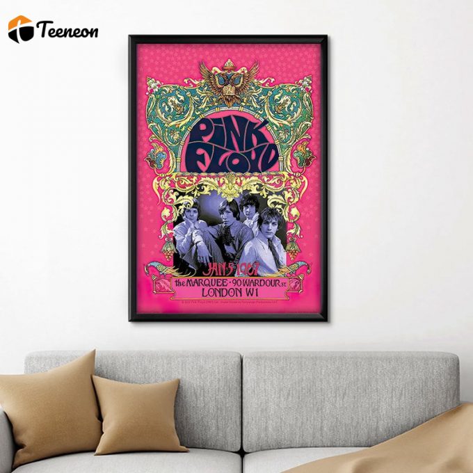 Pink Floyd Marquee Club 1967 Poster For Home Decor Gift Canvas 1