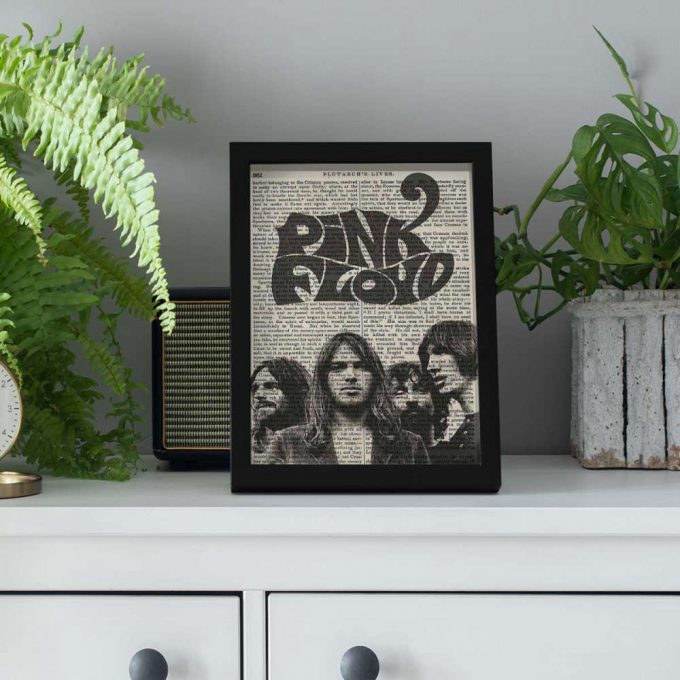 Pink Floyd Poster For Home Decor Gift For Home Decor Gift – Art Print On 1850 Antique Book Page 2