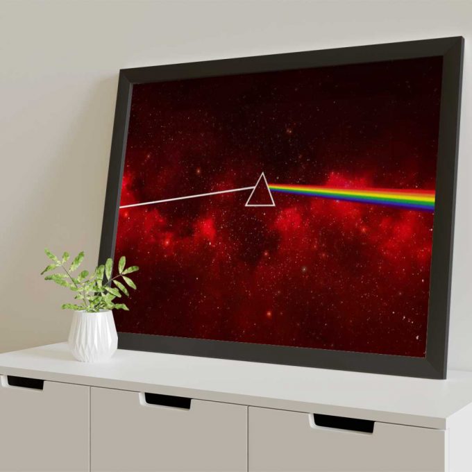 Pink Floyd Poster For Home Decor Gift For Home Decor Gift – Dark Side Of The Moon Art Red 4