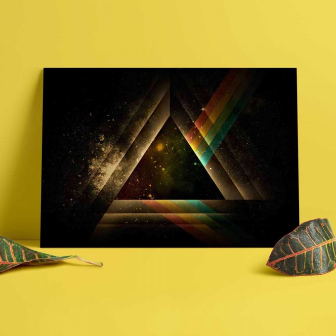 Pink Floyd Poster For Home Decor Gift For Home Decor Gift – Dsotm Abstract Prism Art 5