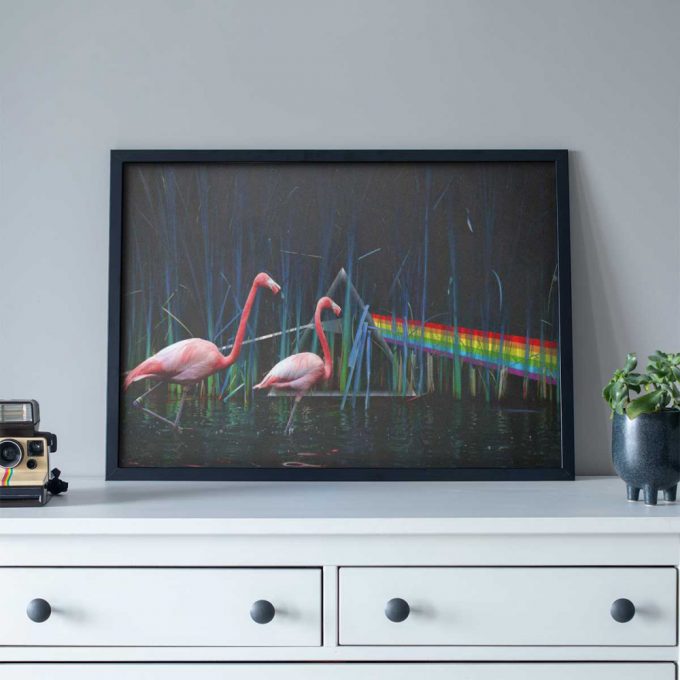 Pink Floyd Poster For Home Decor Gift For Home Decor Gift – Flamingo Dsotm 2