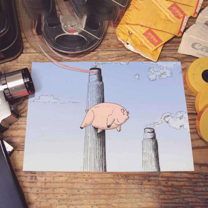 Pink Floyd Poster For Home Decor Gift For Home Decor Gift – Flying Pig Hand Drawing Art 4