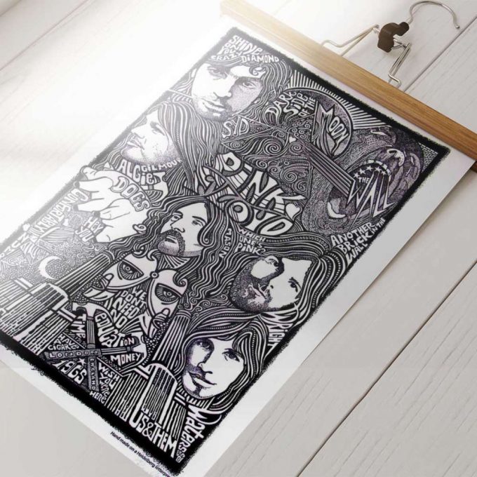 Pink Floyd Poster For Home Decor Gift For Home Decor Gift – Hand Draw Art 5