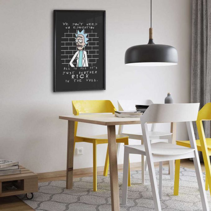 Pink Floyd Poster For Home Decor Gift For Home Decor Gift – Just Another Rick In The Wall Rick And Morty 2