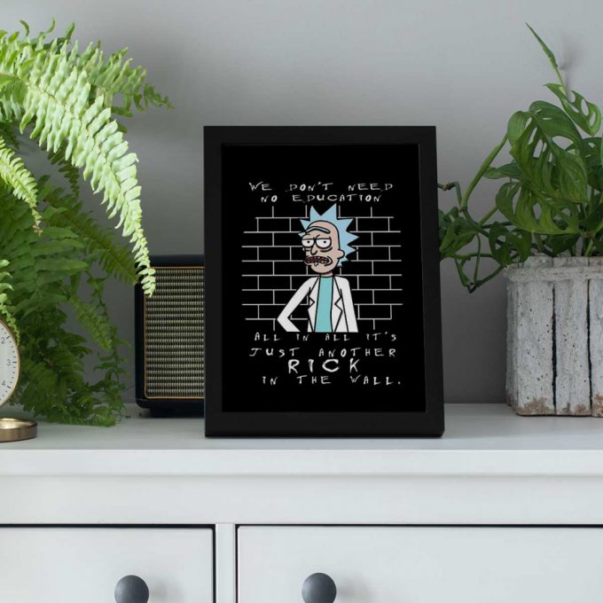 Pink Floyd Poster For Home Decor Gift For Home Decor Gift – Just Another Rick In The Wall Rick And Morty 4